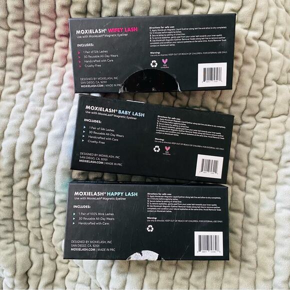 🩷 MOXIELASH Wifey Baby Happy Falsies False Magnetic Eyelashes Set of 3 Pairs - Picture 4 of 7